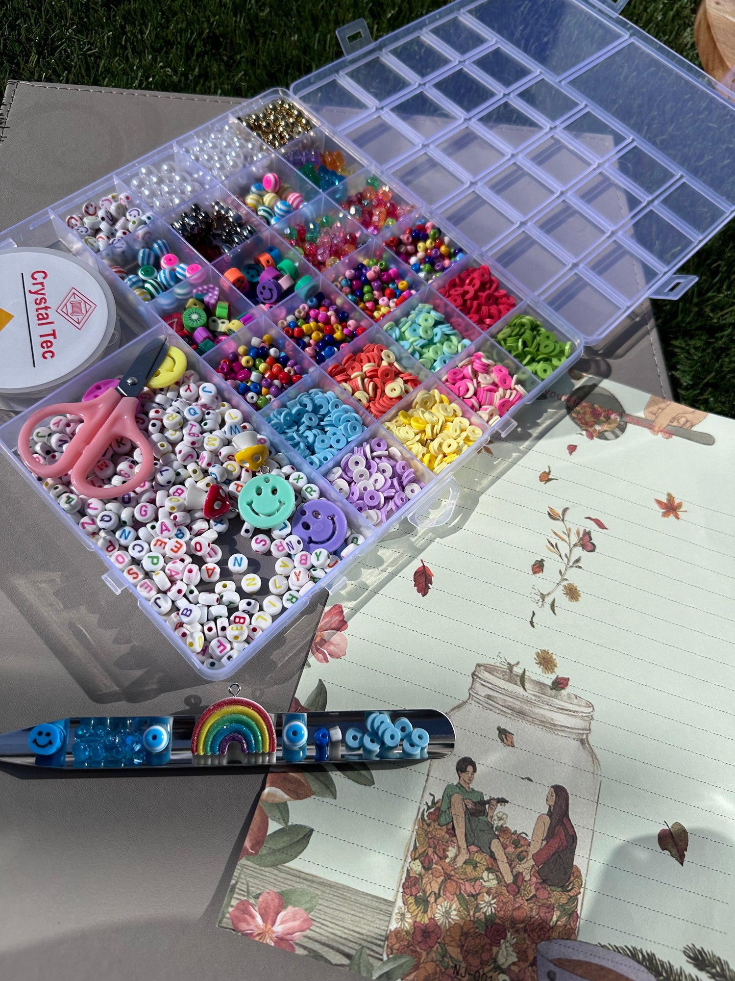 mix colour beads and letters kit