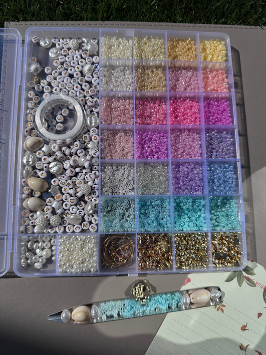 mix colour glass beads kits-25-2-22