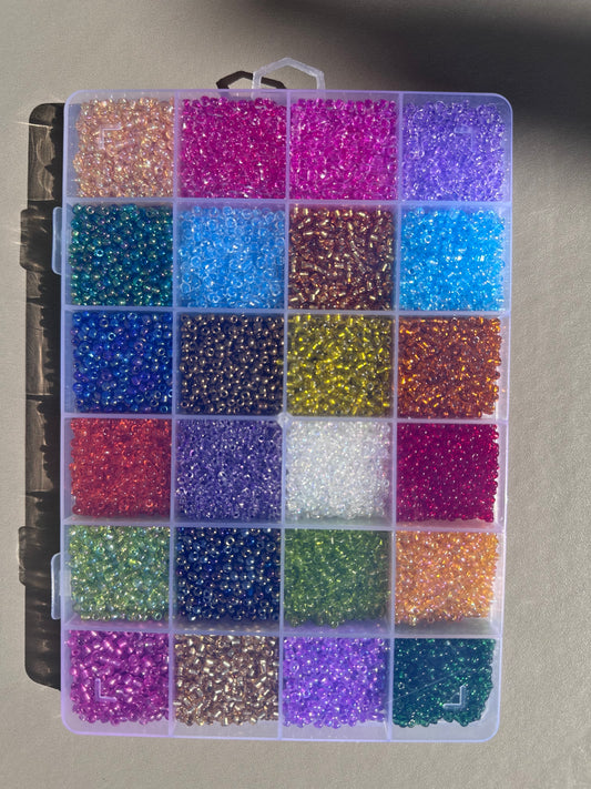 mix colour glass beads 4mm 24-1-20