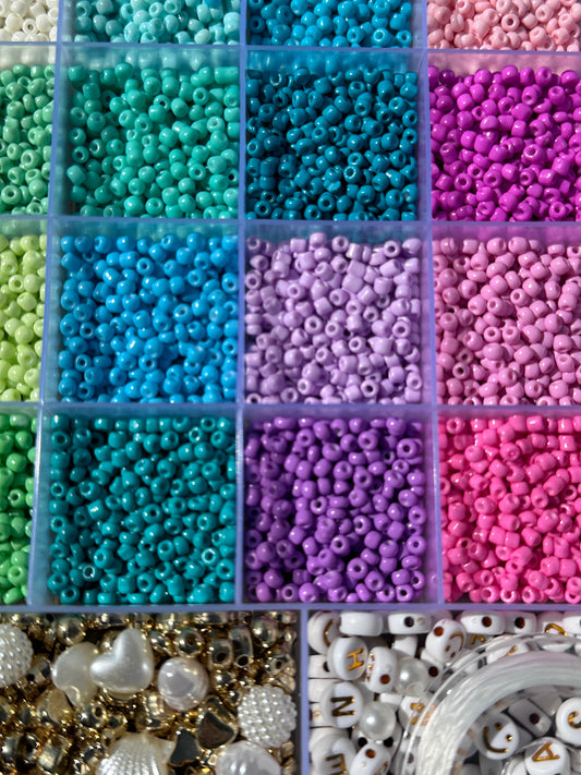 mix colour glass beads kits-25-3-22